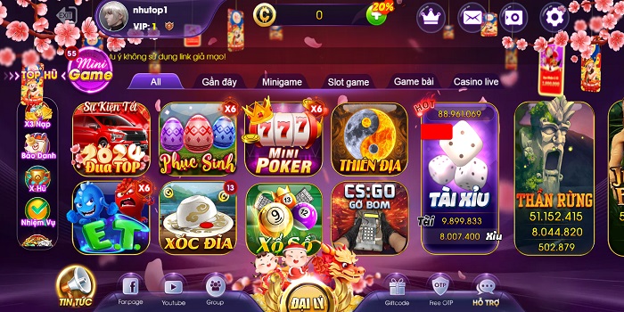 Giao diện đẹp mắt của cổng game ChoangClub79.Vip